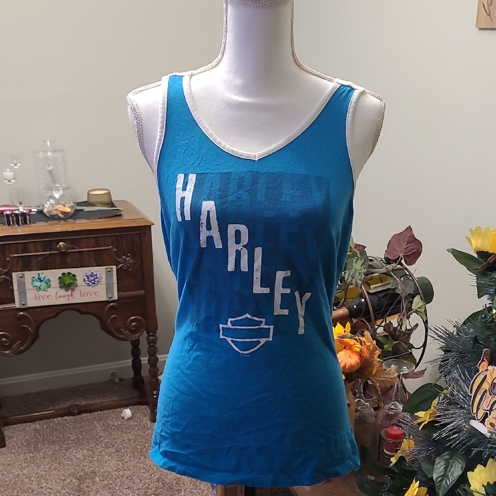 Harley-Davidson Blue Tank Top